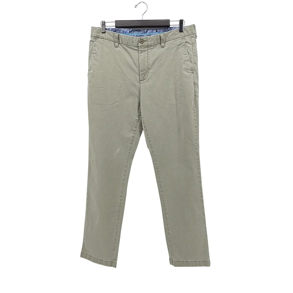 Tommy Bahama Boracay Chino Pants Mens 35x32 Khaki Stretch Straight Leg